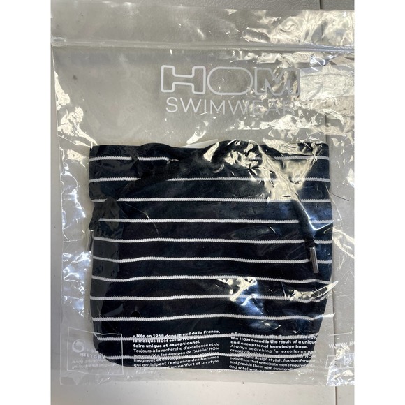 HOM NEW Venezuela Micro Swim Briefs Swimming Trunks Striped Black Size 2XL - Picture 5 of 7